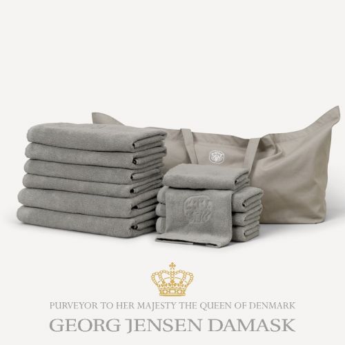 Georg Jensen Damask - Økologisk Frottépakke (XXL) -  Light grey
