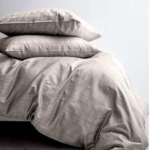 Södahl Clear sengetøj - damaskvævet 100% bomuld_beige_miljø