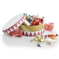 Rund Hatteæske -  Julemix 300g_motiv: Tromme 2060-2320