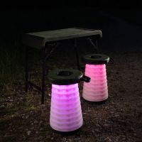 Sammenklappelig sæt med bord + 2 x skamler med LED lys