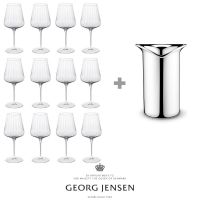 Georg Jensen Gavepakke: WINE & BAR COOLER & 12 stk. Hvidvin 43 cl