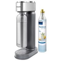 Philips Soda Maker Metallic inkl. kulsyre patron og 1L flaske