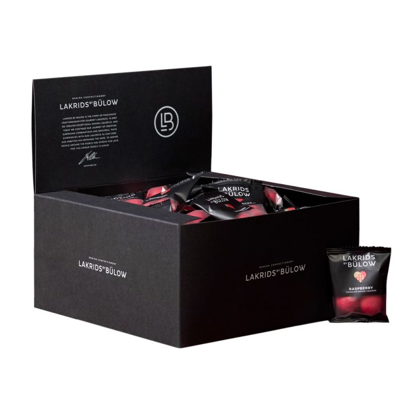 Lakrids by Bülow -BOX of MINIs Crispy Rasberry - Flowpack