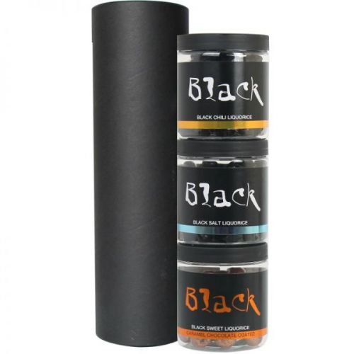 Black lakrids gaverør med 3 stk. 