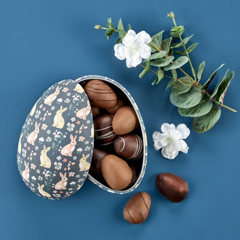 Påskeæg - Stort metal Påskeæg - BUNNIES