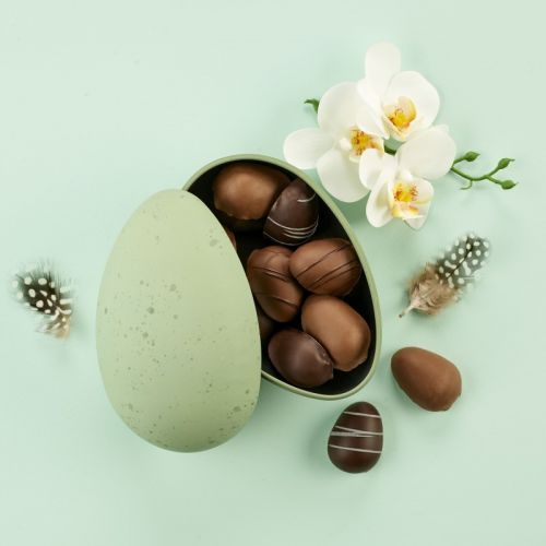 Påskeæg - Stort metal Påskeæg - Green Splash