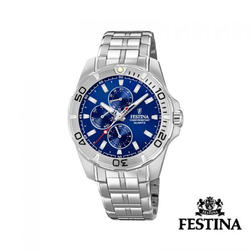 Festina Multifuktion - blå skive & stål
