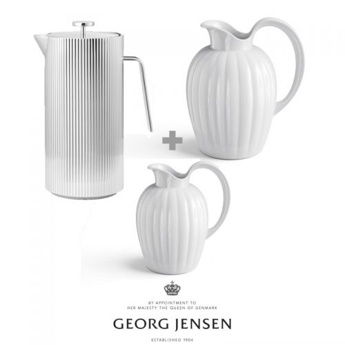 Georg Jensen Bernadotte French Coffee PRESS, PITCHER & CREAMER