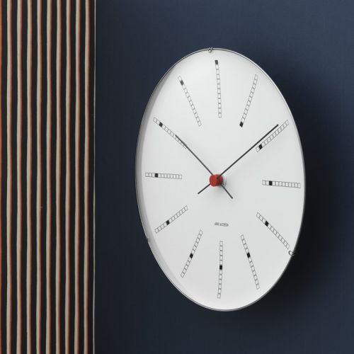 Arne Jacobsen Vægur - Bankers Clock Ø21 cm. Miljø