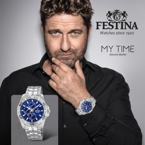 Festina Multifuktion - blå skive & stål