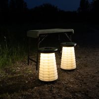 Sammenklappelig sæt med bord + 2 x skamler med LED lys