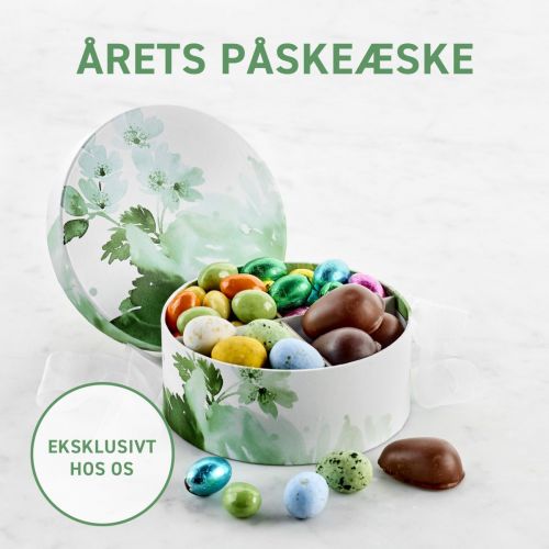 Årets PÅSKE FAMILIEÆSKE - Ass. Marcipanæg, Påskemandler, Pralinéæg og Fugleæg
