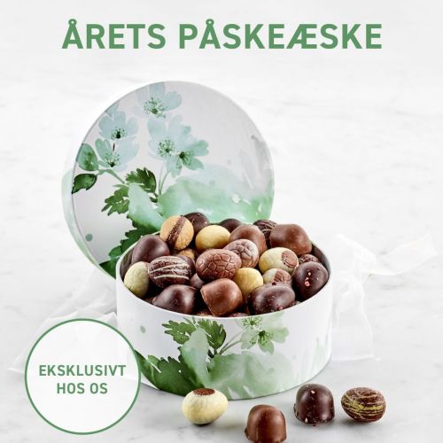 Årets PÅSKE HATTEÆSKE - Marcipan- og chokoladepåskeæg