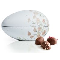 Påskeæg_Metal_Pink flower_Økologiske marcipanæg