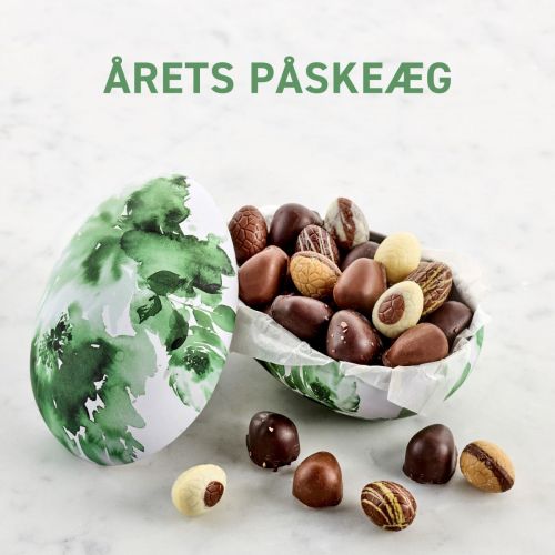 Årets PÅSKEÆG - med marcipanæg og chokoladepåskeæg.
