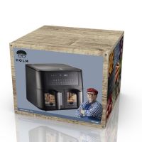 HOLM Dobbelt airfryer 9 liter - Mat sort