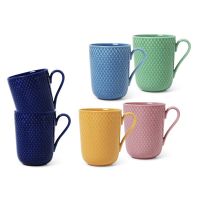 Lyngby Porcelæn - RHOMBE Color 6 stk. Krus med hank