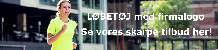 Løbetøj med firmalogo - se vores skarpe tilbud her!