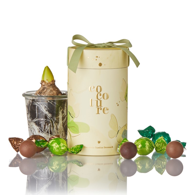 Cocoture gaverør med fyldte chokoladekugler_Gul blomst
