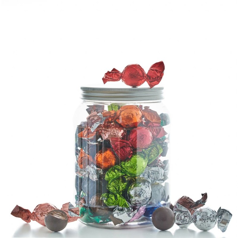 Mix af Cocoture fyldte chokoladekugler i cylinder. 500g