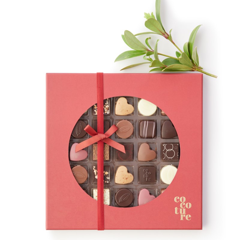 Cocoture Juleæske med fyldte chokolader_rød