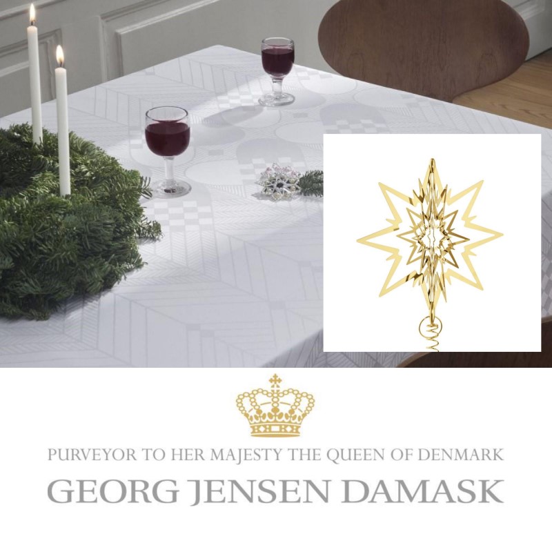 Georg Jensen Damask - Juledug og Georg Jensen - Topstjerne, GOLD