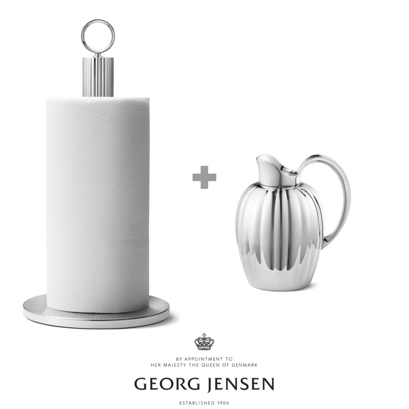 Geo Jensen Køkkenrulleholder & Creamer