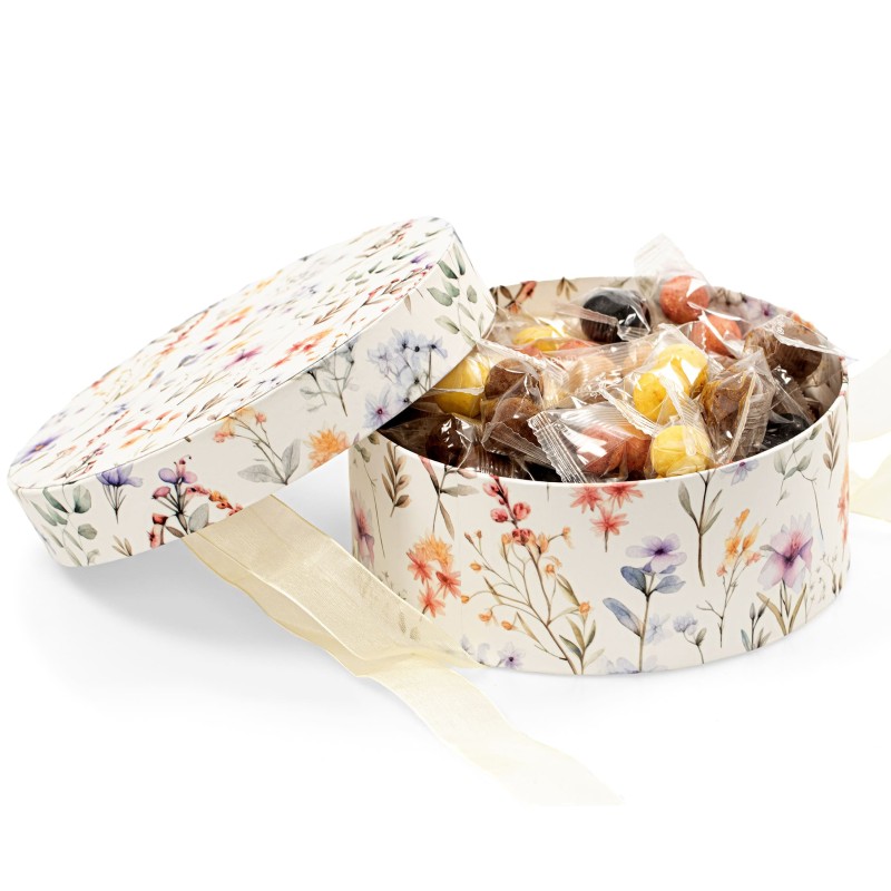 Hatteæske - Lakridskugler mix - 500g - Summer Flowers